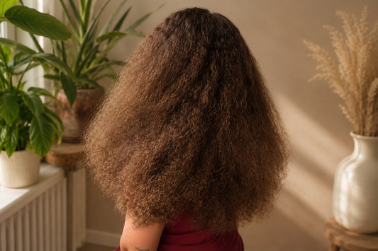 Krullend haar met veel frizz